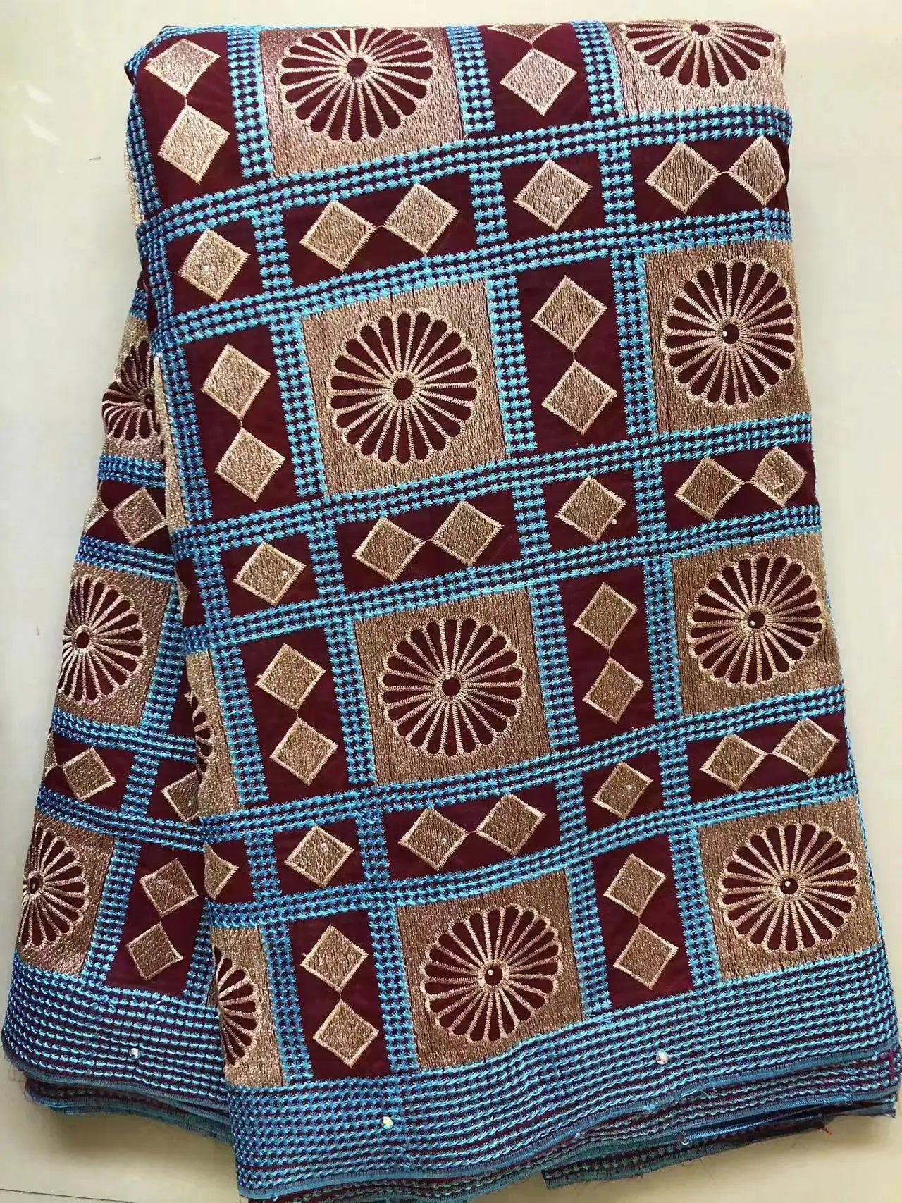 Latest African Cotton Dry Lace Fabric With Stones 2024 High Quality Swiss Voile Lace For African Sewing Wedding Party Dresses