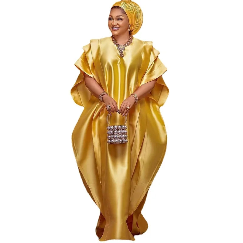 Nigeria Ladies Caftan Dress African Dresses for Women 2022 Traditional Loose Abaya Musulman Boubou Robe Africaine Femme Clothes