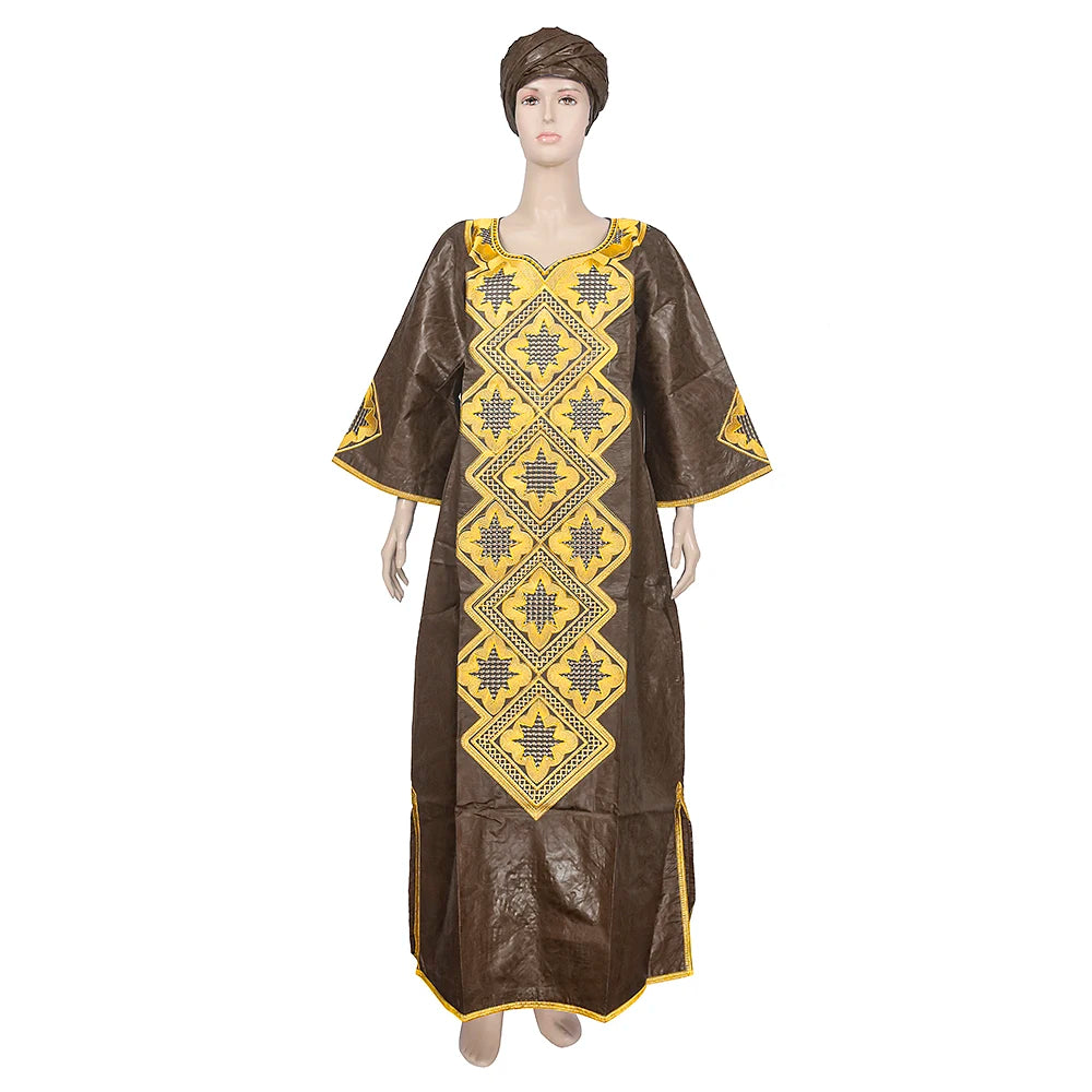 H&D African Clothes For Women Wedding Party Tradition dress Bazin Riche Boubou Marocain Femme Vetement 2022 Long Robes