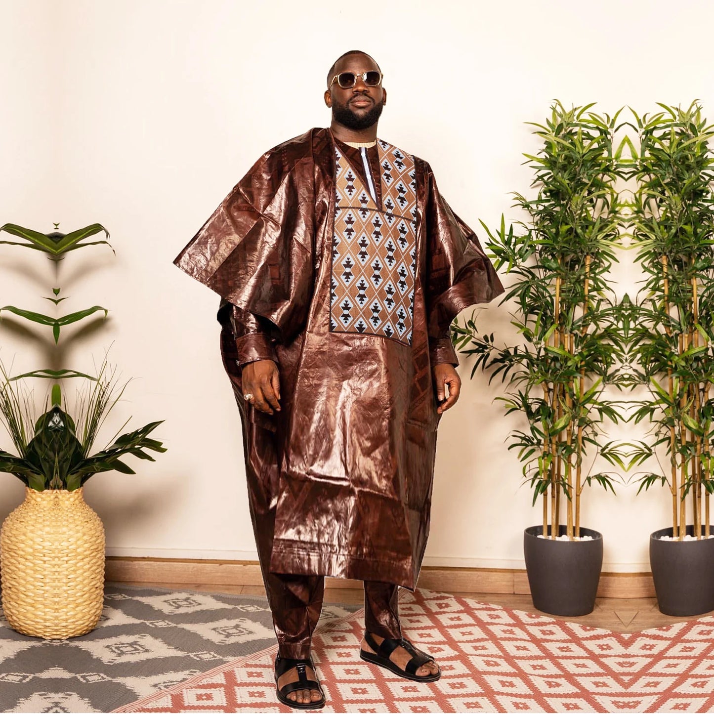 Kaftan Elegant African Men's Set 3 Pieces Outfits Long Sleeve Ethnic Tops and Pants Full Luxury Men's Suit Wedding Men Clothing