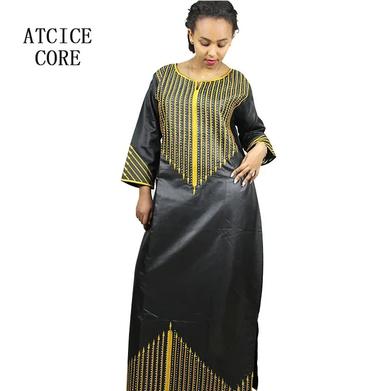 African Dresses For Women Dashiki Dresses Bazin Riche Traditional African Clothing For Ladies Without Scarf