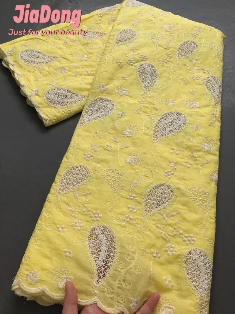 JiaDong Cotton African Swiss In Switzerland High Quality Lace Fabric Nigerian Lace Fabric For Sewing Dress Women 2.5yards 4298