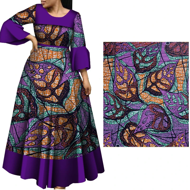 African Wax Fabric 100% Cotton Nigeria Ankara Wax Fabric Block Prints Batik Pagne Soft Sewing Fabric
