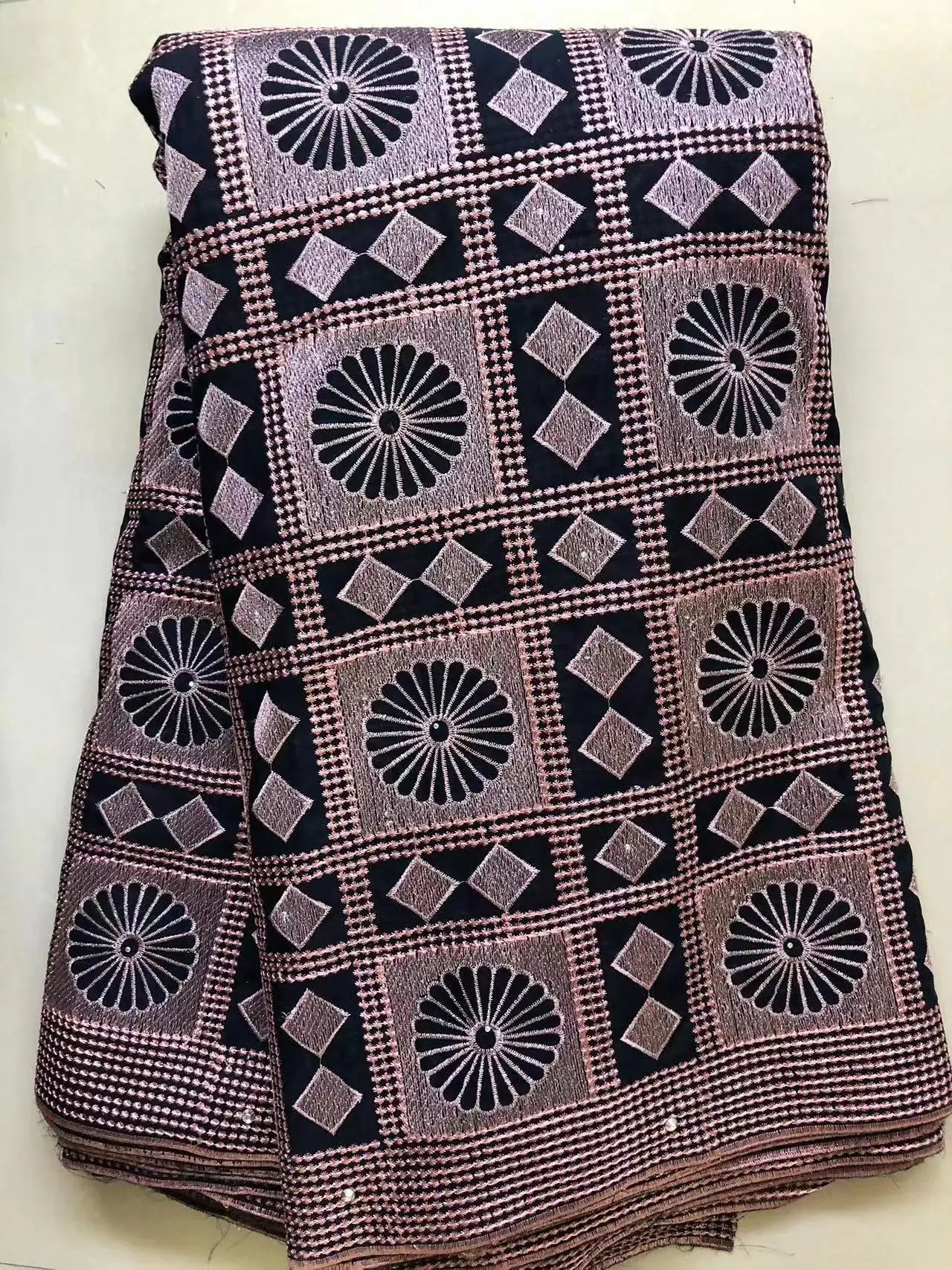 Latest African Cotton Dry Lace Fabric With Stones 2024 High Quality Swiss Voile Lace For African Sewing Wedding Party Dresses