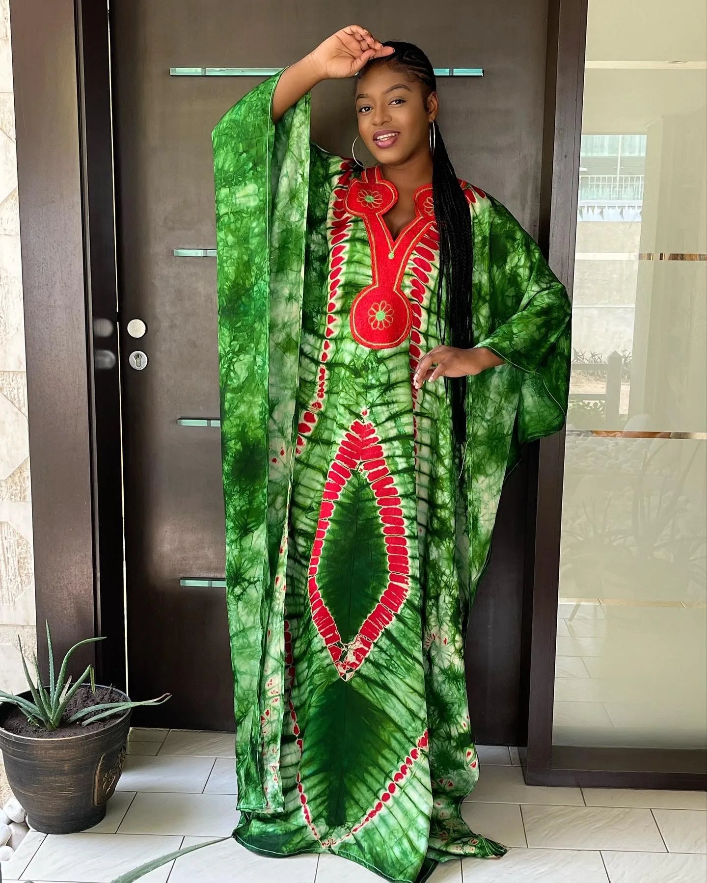 African Dresses For Women Tie Dyed Dashiki Embroidery Design Couple Fashion Elegant Dress With Scarf