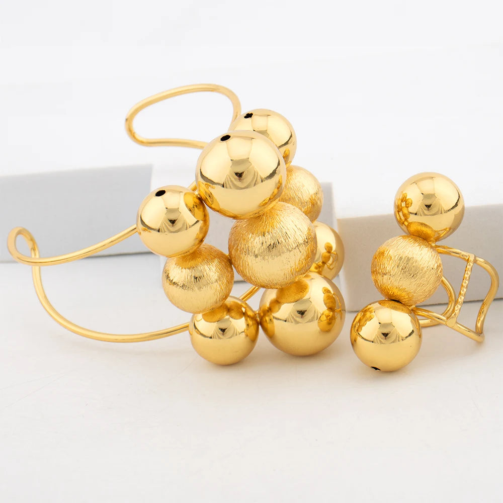 Fashion Women Necklace Bracelet Earrings Ring Dubai Jewelry Sets African Elegant Jewellery Set Bridal Wedding Party Gift