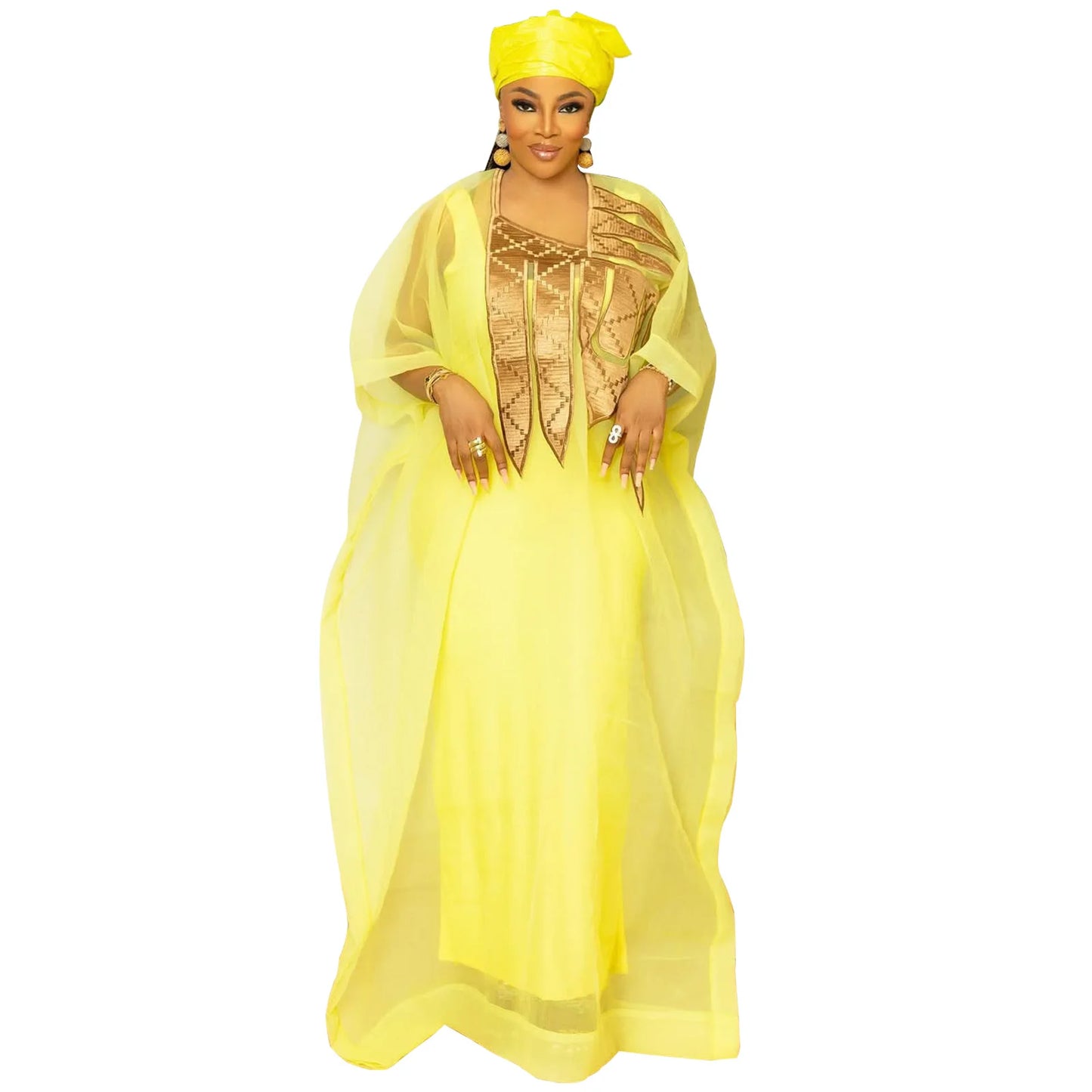 African Attire For Women Abaya Embroidery Plus Size Elegant Party Church Dress