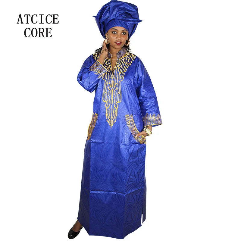 African Attire For Women Abaya Embroidery Plus Size Elegant Party Church Dress