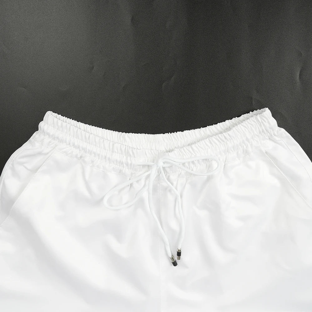 H&D African White Top And Pant 2 PCS Sets For Men Embroidery Work Wear Thobe Traditional Wedding Party Suits Plus Size Clothes