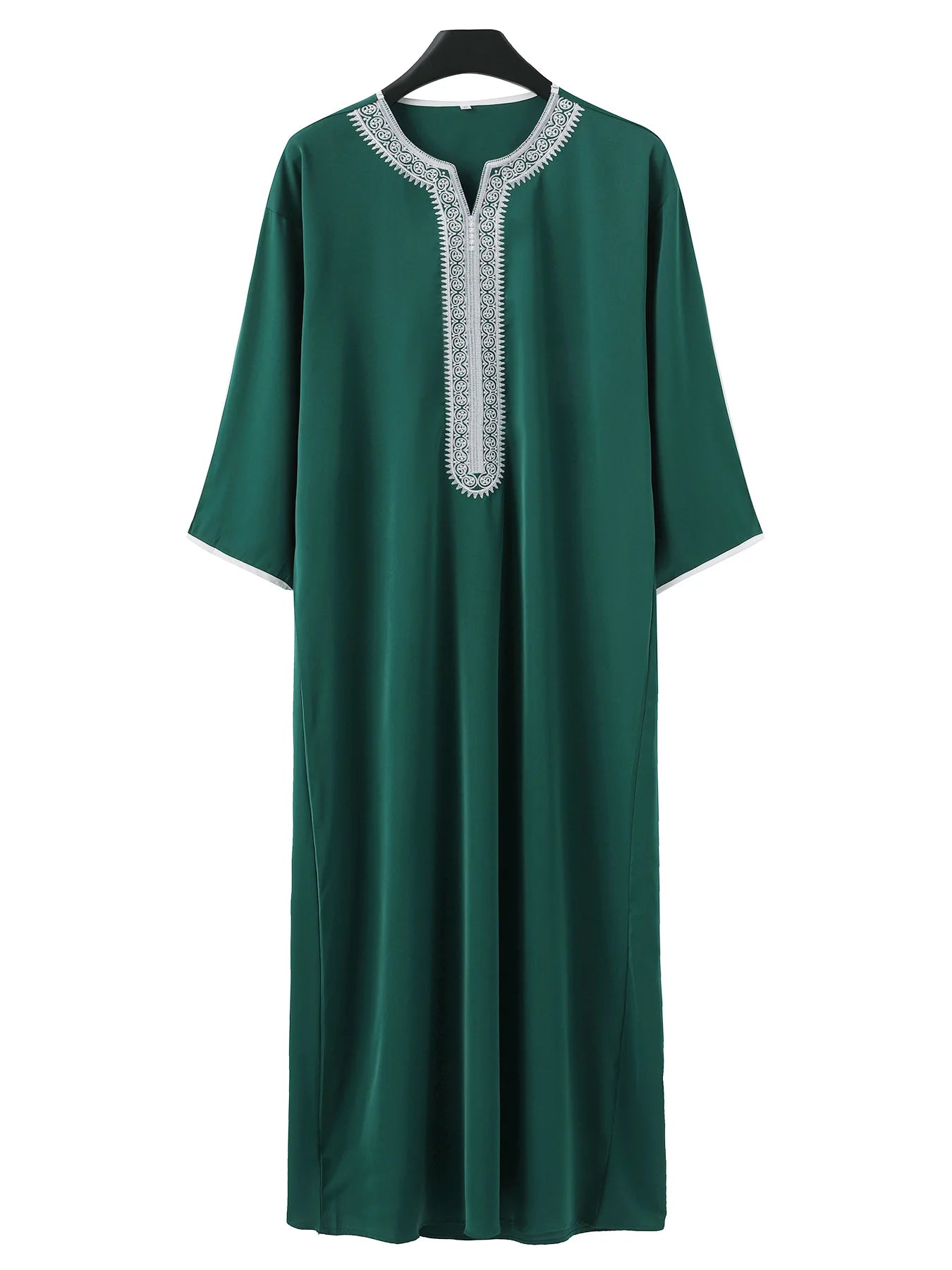 2025 Muslim Men's Casual Jubba Thobe Fashion Abayas Middle East Ethnic Style Hooded Long Robes Pakistani Islamic Clothing Homme