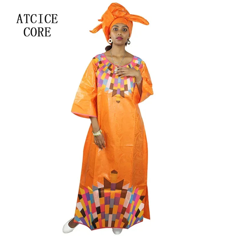 African Dresses For Women Fashion Design New African Bazin Riche Embroidery Design Dress