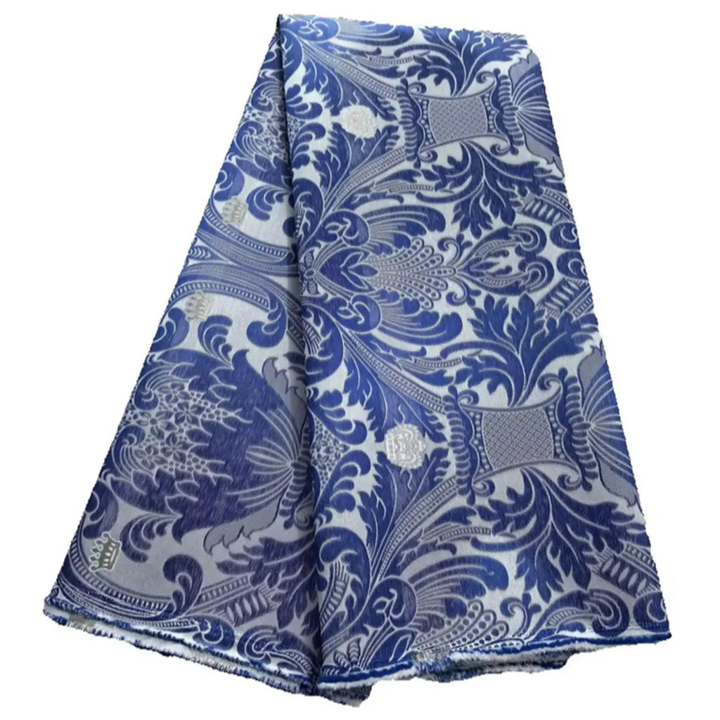 African Thick Damask Lace Fabric 2.5Yard Or 5Yards 2025 Jacquard Brocade Fabrics DIY Sew For Nigeria Women Headtie Aso obi Dress