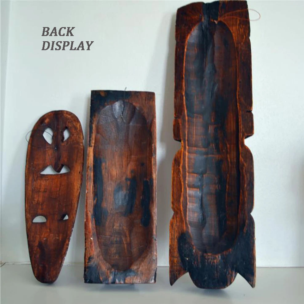 Thai Wood Carving Mask Wall Hanging Retro Wooden Crafts Home Bar Club Wall Decoration Wooden Retro Facebook Pendant