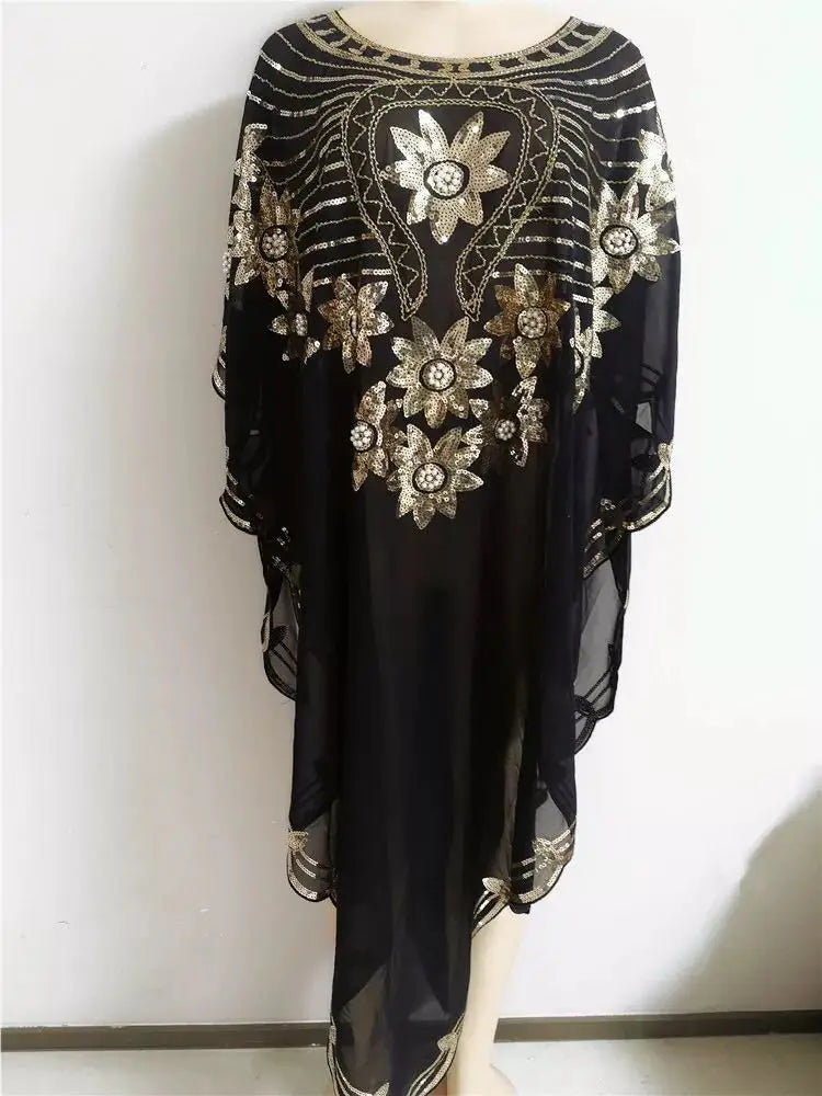 2024 Spring African Women's Sequins High Quality Top Fashion Temperament Casual African Women's Coat Skirt