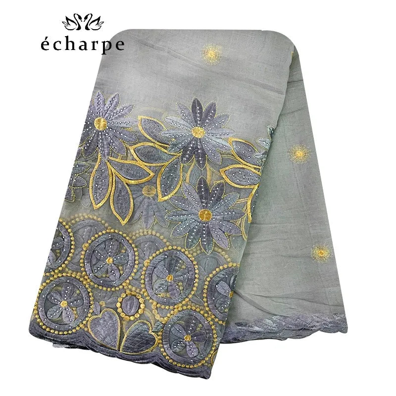 New African Women Scarfs muslim embroidery soft cotton big scarf for shawls wraps pashmina BM937