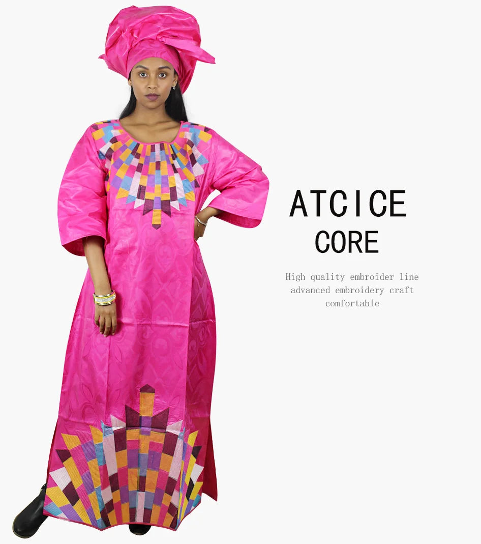 African Dresses For Women Fashion Design New African Bazin Riche Embroidery Design Dress