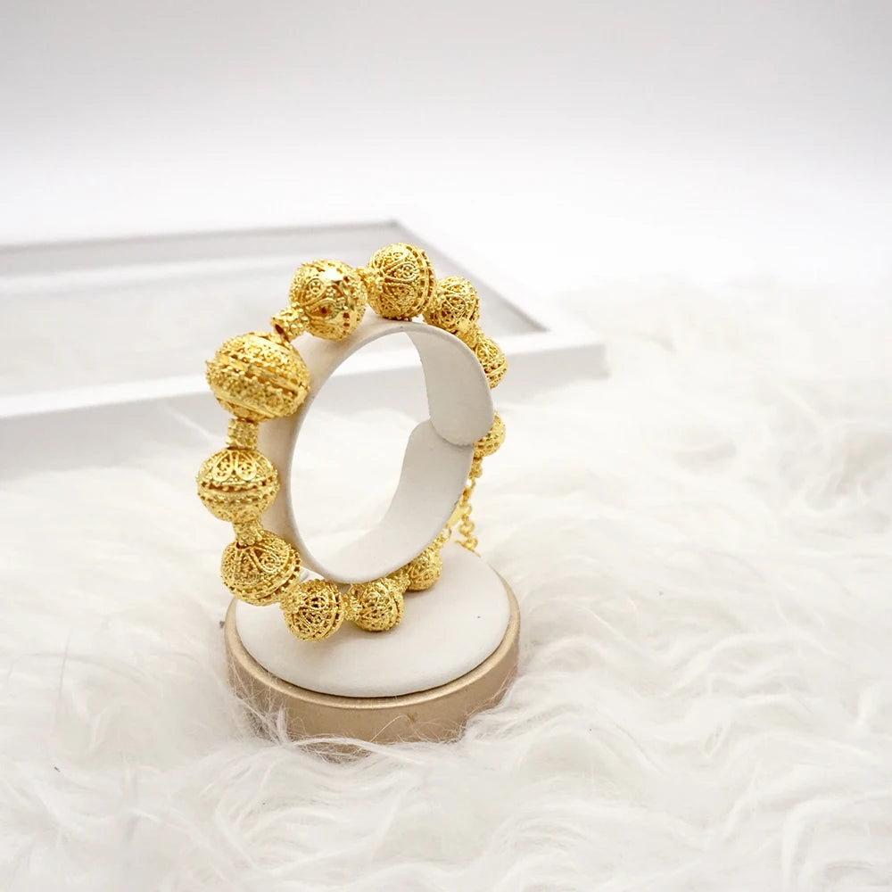 Necklace Sets For Women Dubai African Gold Color Jewelry Set Bride Earrings Rings Indian Nigerian Wedding Jewelery Set Gift