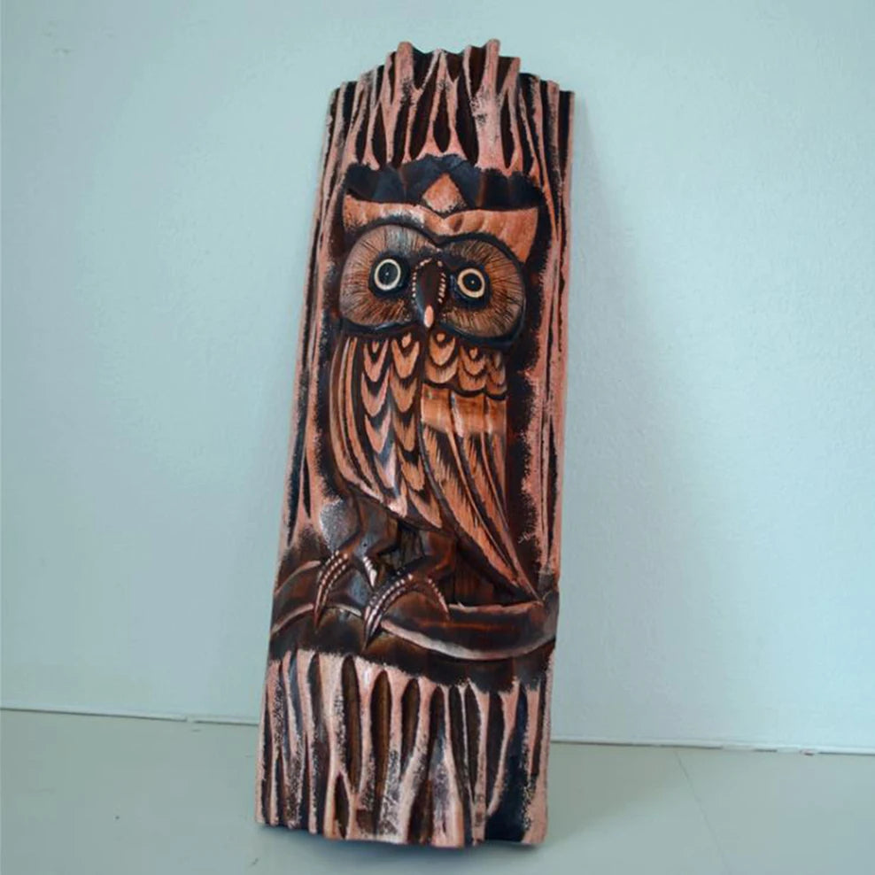 Thai Wood Carving Mask Wall Hanging Retro Wooden Crafts Home Bar Club Wall Decoration Wooden Retro Facebook Pendant