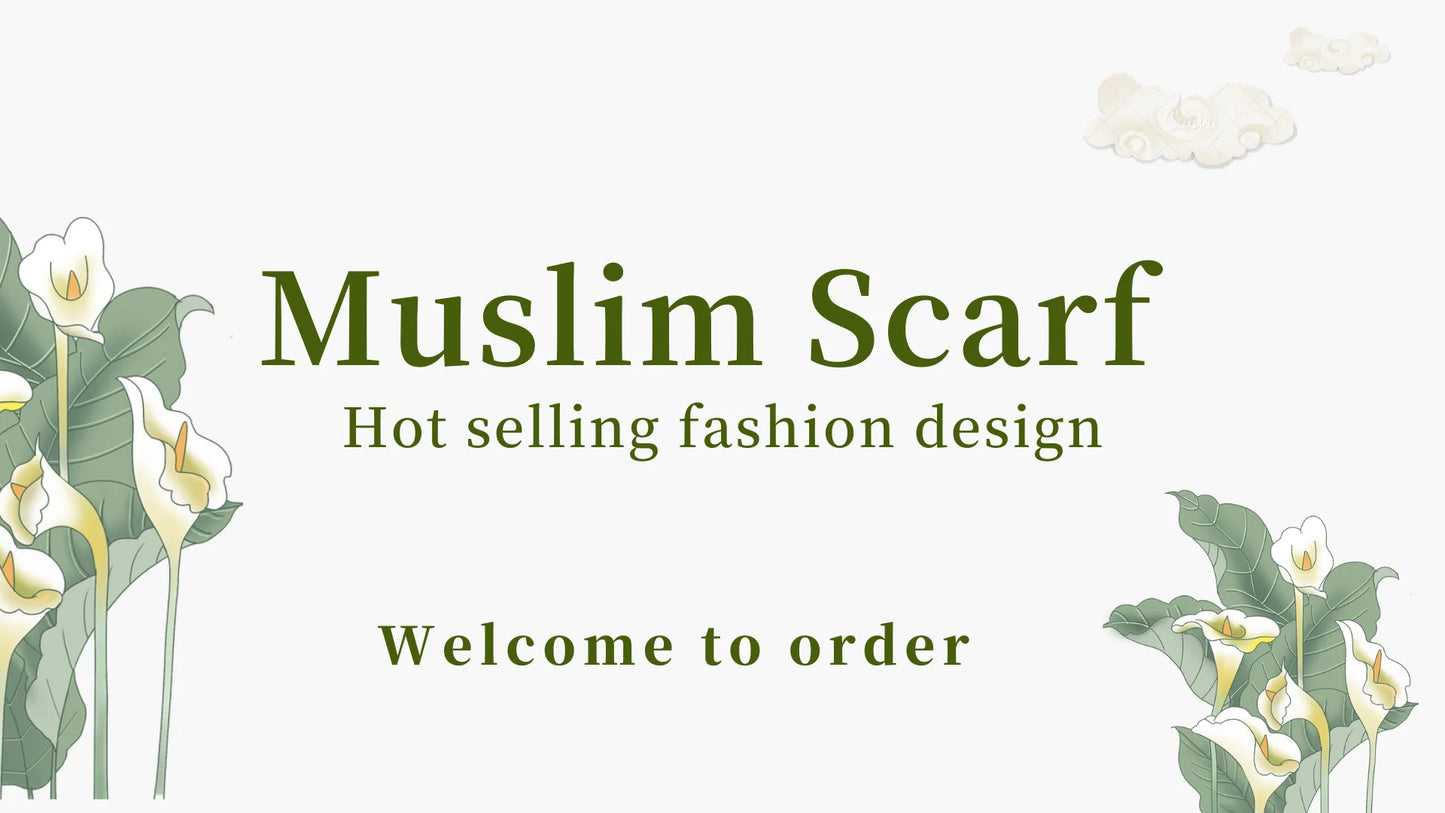 2024 New Muslim Women Turban Embroidery Soft Dubai Cotton Scarf Islamic Pray Instant Shawls Fashion Head Scarf Headwraps Sc-34