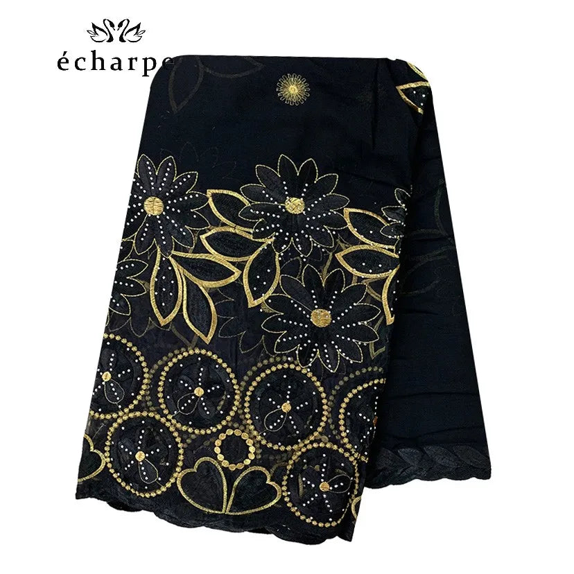 New African Women Scarfs muslim embroidery soft cotton big scarf for shawls wraps pashmina BM937