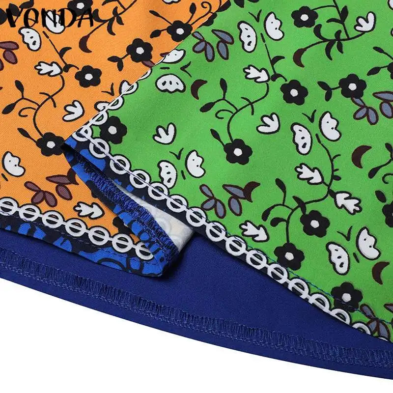 VONDA Plus Size 5XL Women Autumn Long Sleeve Printed Dress 2024 Bohemian Party Sundress Vintage A-Line Vestidos Loose Robe