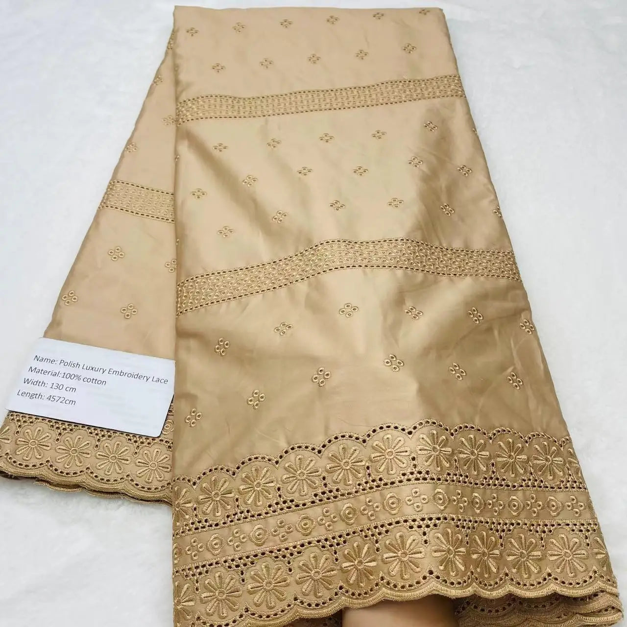 5 Yards High-end African Momen/Men Lace Fabric Tribute Silk Lace Swiss 100% Cotton Lace In Switzerland Fabric For Dress TV1219-3