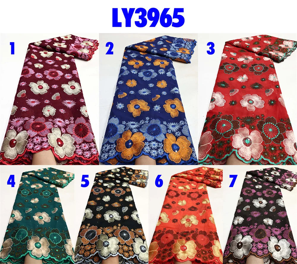 African Cotton Lace Fabric Swiss Voile Lace In Switzerland Hot Sale Nigerian Lace Fabric For Sewing Women Evening Party Dresses
