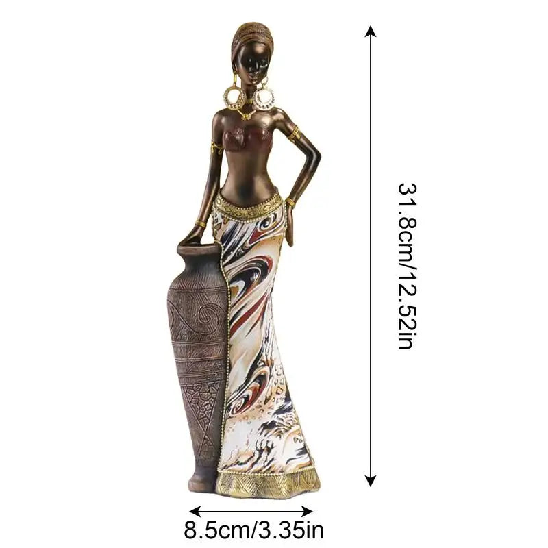 African Figurines Home Decor African Statues And Sculptures Elegant African Art Piece Home Sophisticated African Decor Chic