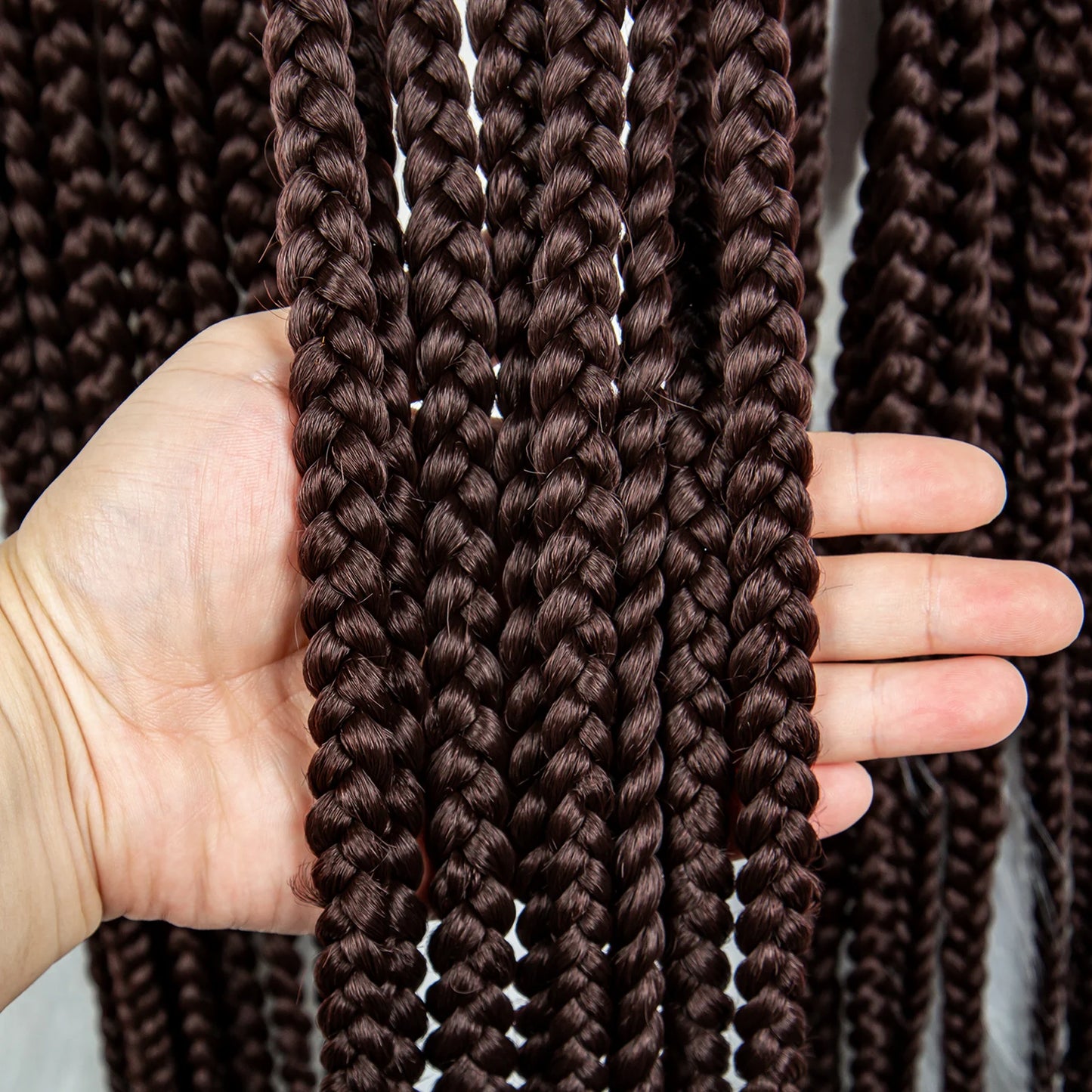 HD Full Lace Braided Wigs for Black Women Box Braids Synthetic Lace Front Wig Big Square Knotless Box Braids With Baby Hair