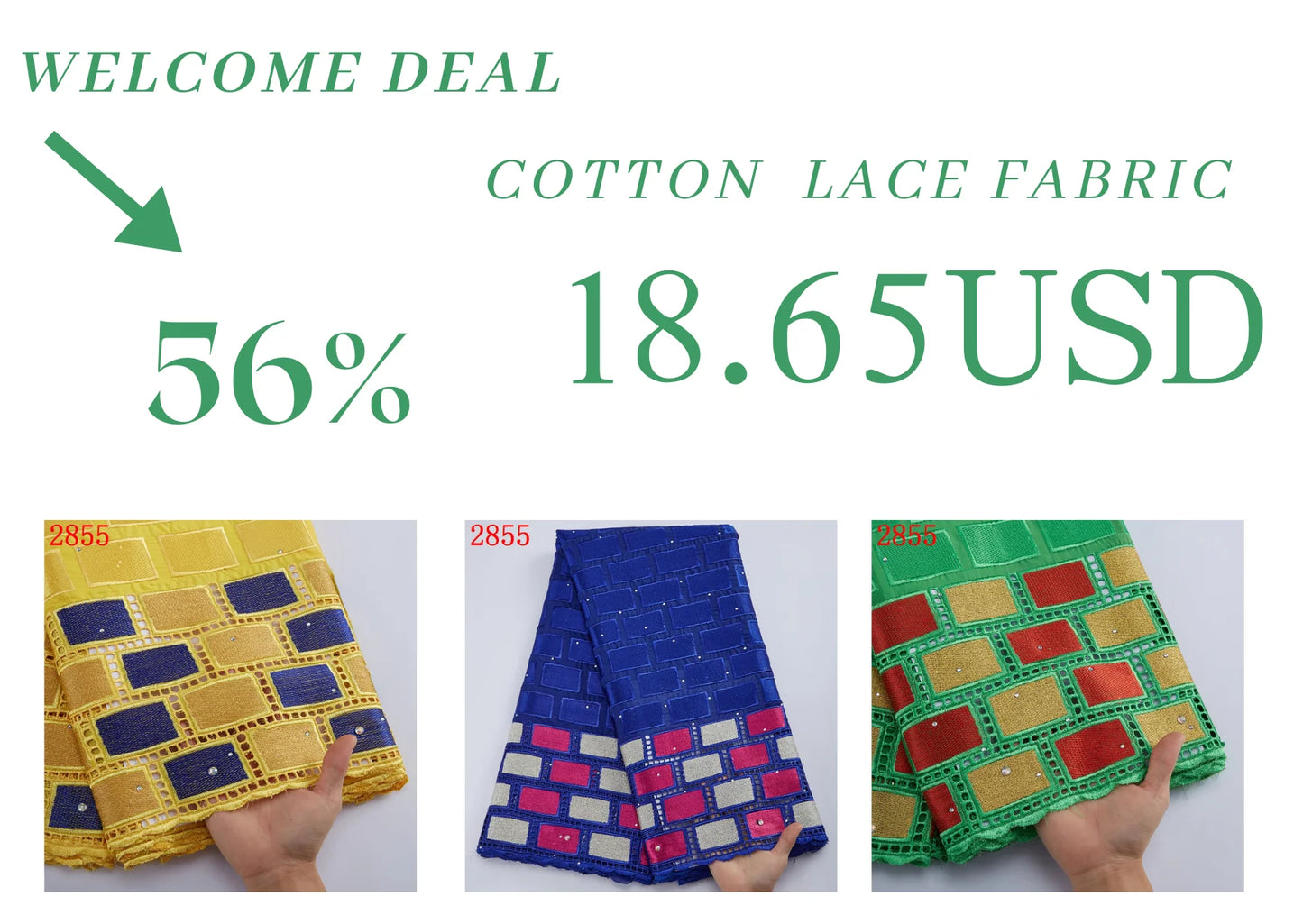 African Cotton Lace Fabric with Stones 2024 High Quality Nigerian Swiss Voile Lace for Sewing Women Evening Party Dresses TY3582