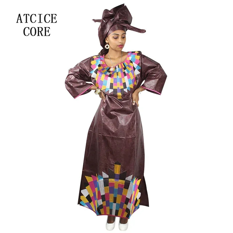 African Dresses For Women Fashion Design New African Bazin Riche Embroidery Design Dress