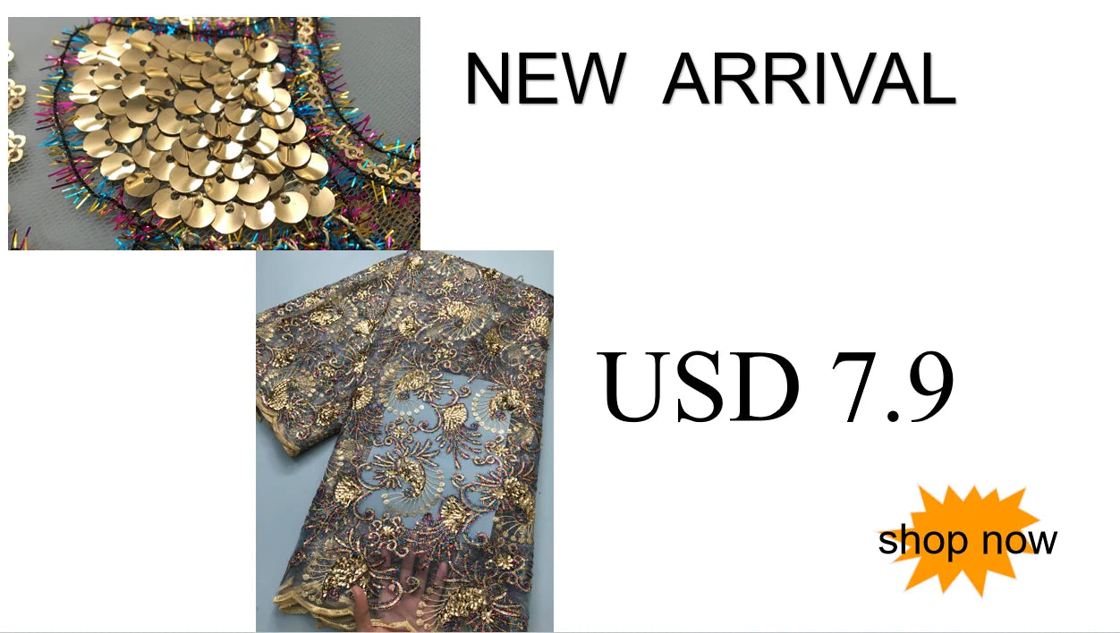 For Sewing Luxury Midi Party Dresses French Tulle Mesh Lace Newest Design African Nigerian Embroidered Lace Fabric,2.5yards 3846