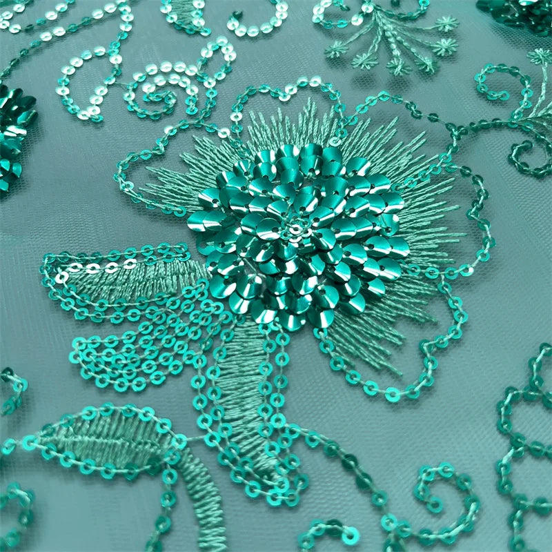 For Sewing Luxury Midi Party Dresses French Tulle Mesh Lace Newest Design African Nigerian Embroidered Lace Fabric,2.5yards 3846