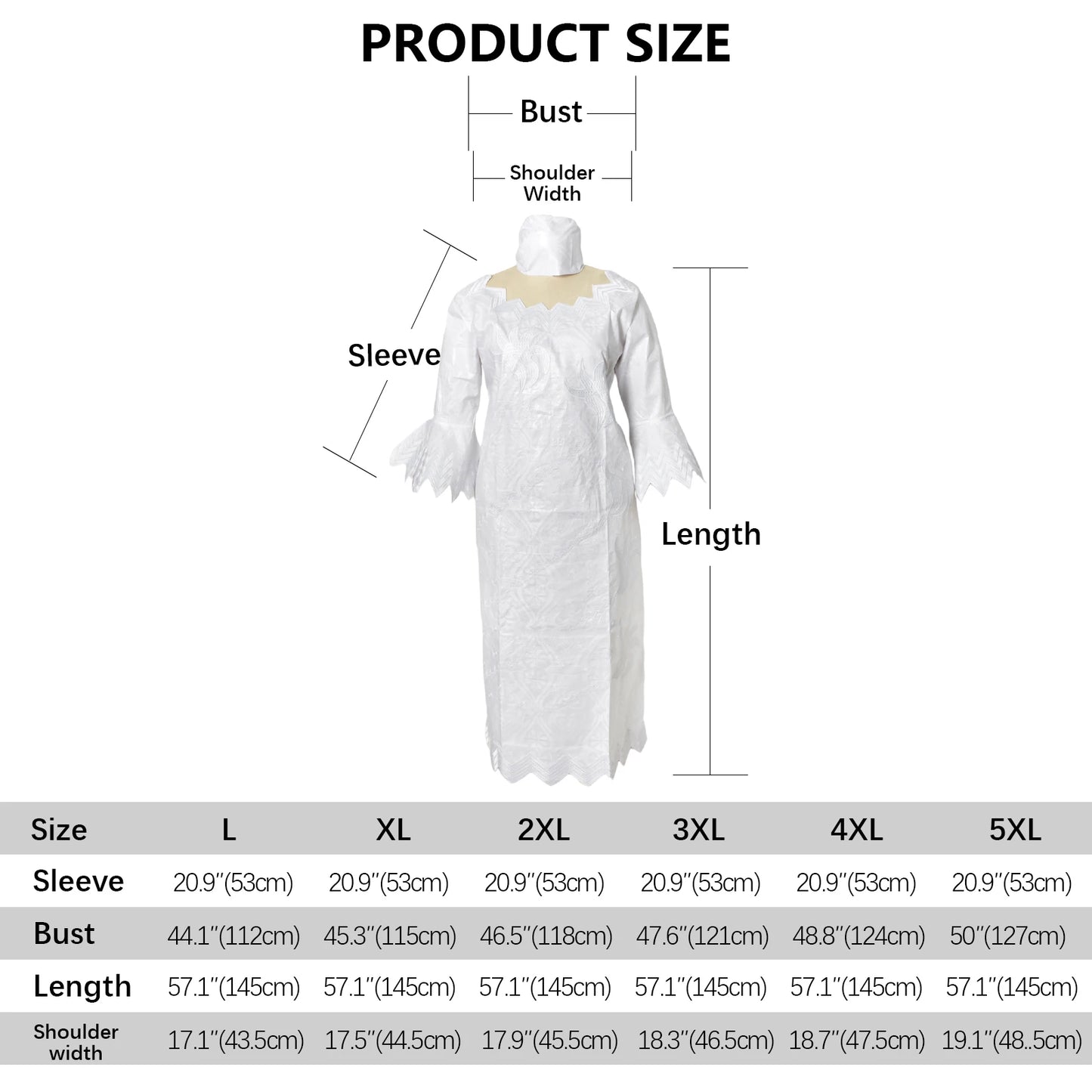 African Attire For Women Bazin Riche Embroidery Plus Size Elegant Party Church Dress