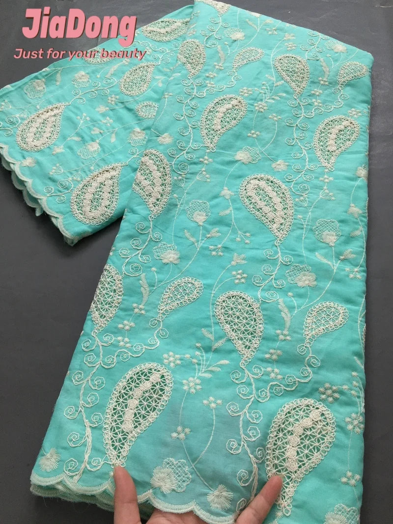 JiaDong Cotton African Swiss In Switzerland High Quality Lace Fabric Nigerian Lace Fabric For Sewing Dress Women 2.5yards 4298