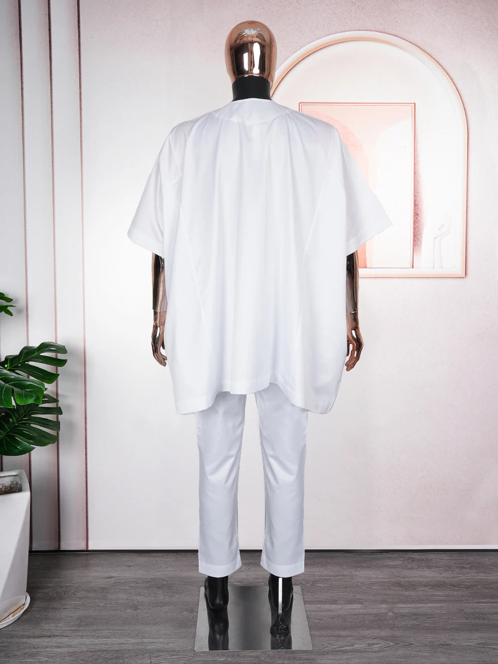 H&D Dashiki For Men Top Pant 2 Pieces Set African Clothes Riche African Clothing Muslim Ramadan Embroidery Wedding Party Thobe