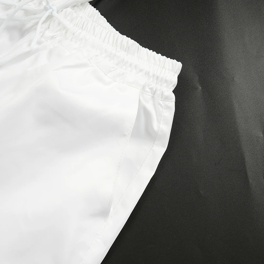 H&D African White Top And Pant 2 PCS Sets For Men Embroidery Work Wear Thobe Traditional Wedding Party Suits Plus Size Clothes