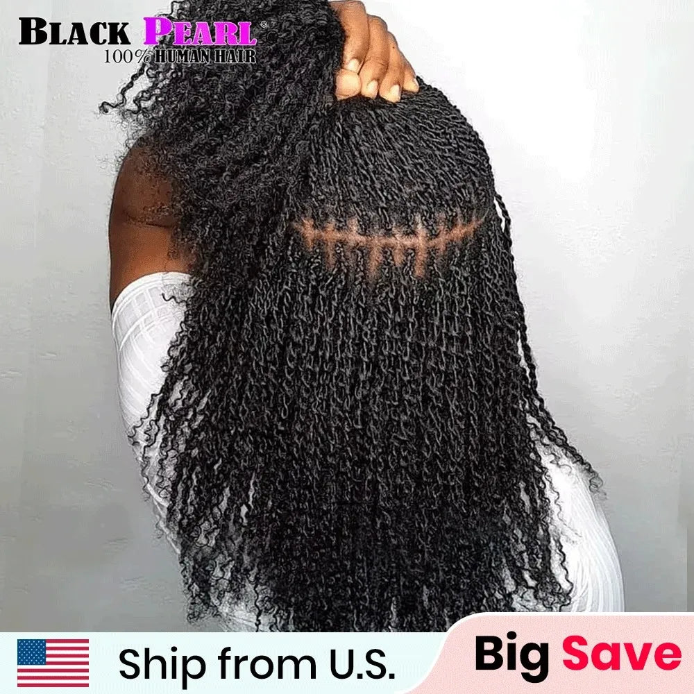 Top Peruvian Kinky Curly Mini Twist  US Stock Afro Kinky Bulk Human Hair for Braiding 100% Remy Hair Bundles No Shedding
