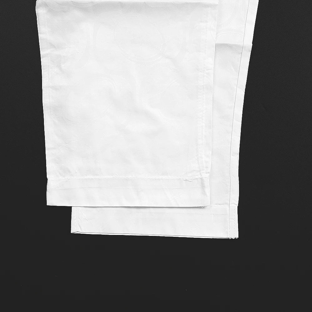 H&D New In African Summer Men's Long Sleeve Suit White Embroidery Dashiki Shirt Pants Sets 3 Pieces Outfits Wedding Party 2025