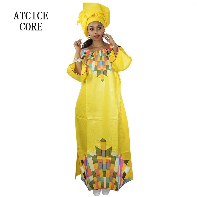 African Dresses For Women Fashion Design New African Bazin Riche Embroidery Design Dress