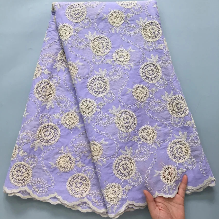 Blush Pink Swiss Voile Lace Fabric | Delicate White Rosette Bouquets & Filigree Tendrils | Petal-Hem Luxury Couture  S4371