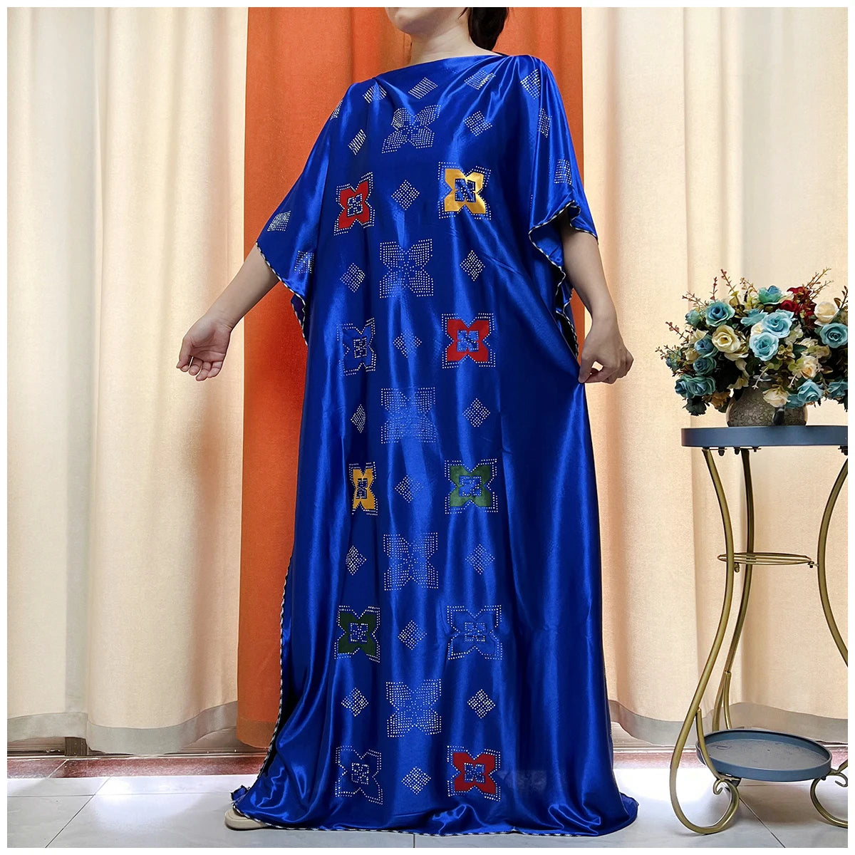 African Abaya For Women Kaftan islamic Clothing With Scarf African Women Dress Inlaid Mubarak Dubai Femme Luxury Muslim Dress