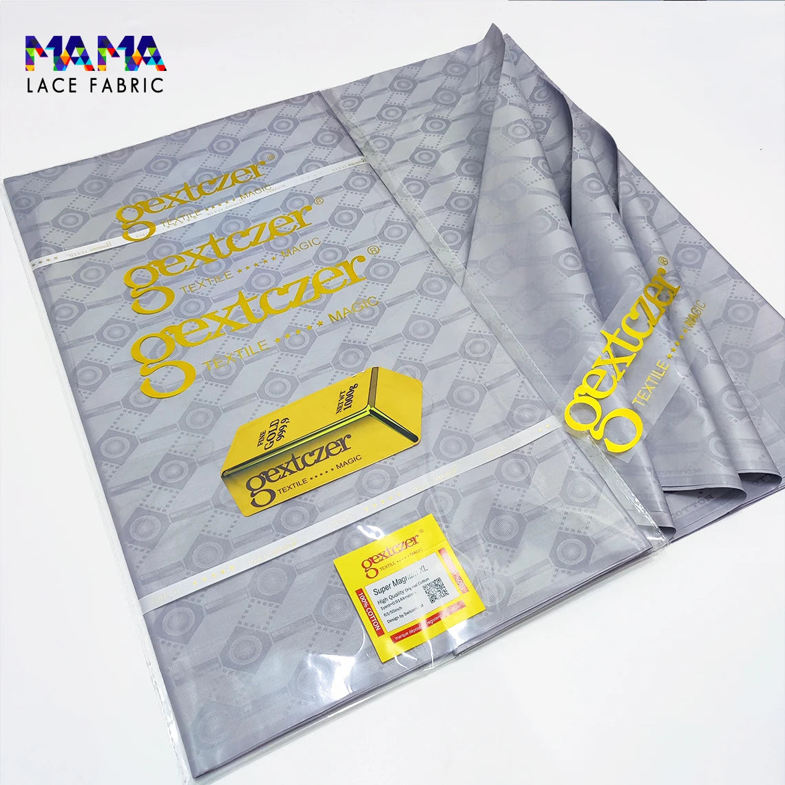 Grey Color Bazin Riche Gextczer Original Nigerian Women And Men Clothing Material Top Quality Mali Basin Rich Jacquard Fabric