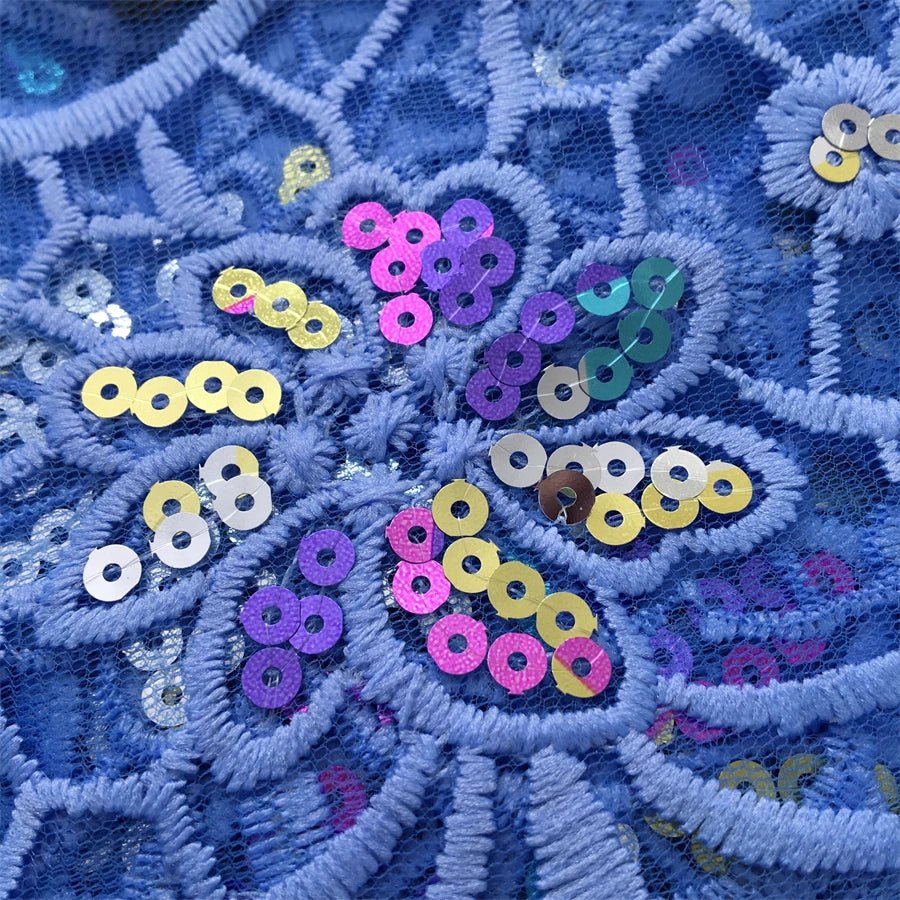 For Sewing Luxury Midi Party Dresses French Tulle Mesh Lace Newest Design African Nigerian Embroidered Lace Fabric,2.5yards 3846