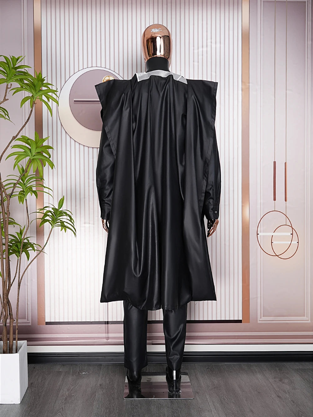 H&D African Clothes for Men Bazan Trads Wears Robe Shirt Pants 3 PCS Set Embroidery High -quality embroidery wedding dress