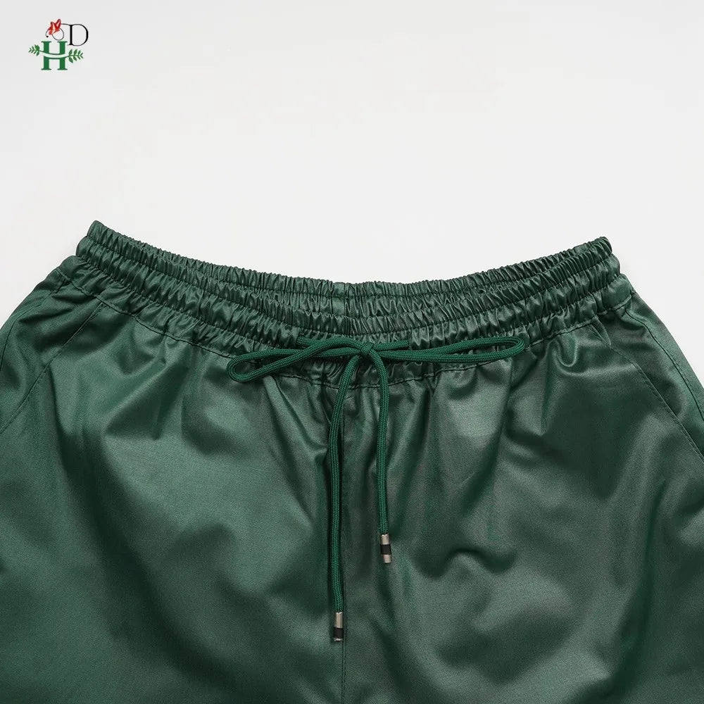 H&D African Clothes Plus Size For Men Elegant Party Wedding Thobe 3 PC Top and Pants Suits Set Daily Wear Embroidery Green Gown