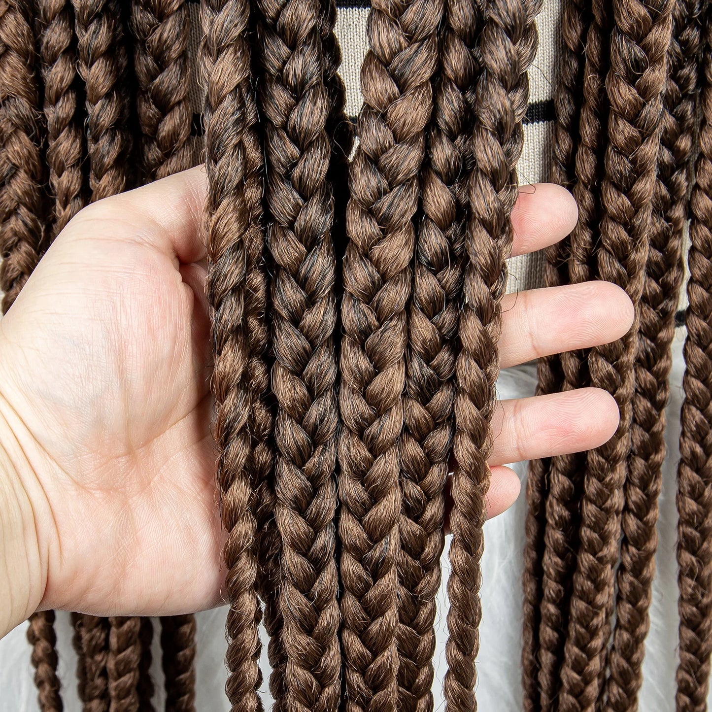 HD Full Lace Braided Wigs for Black Women Box Braids Synthetic Lace Front Wig Big Square Knotless Box Braids With Baby Hair