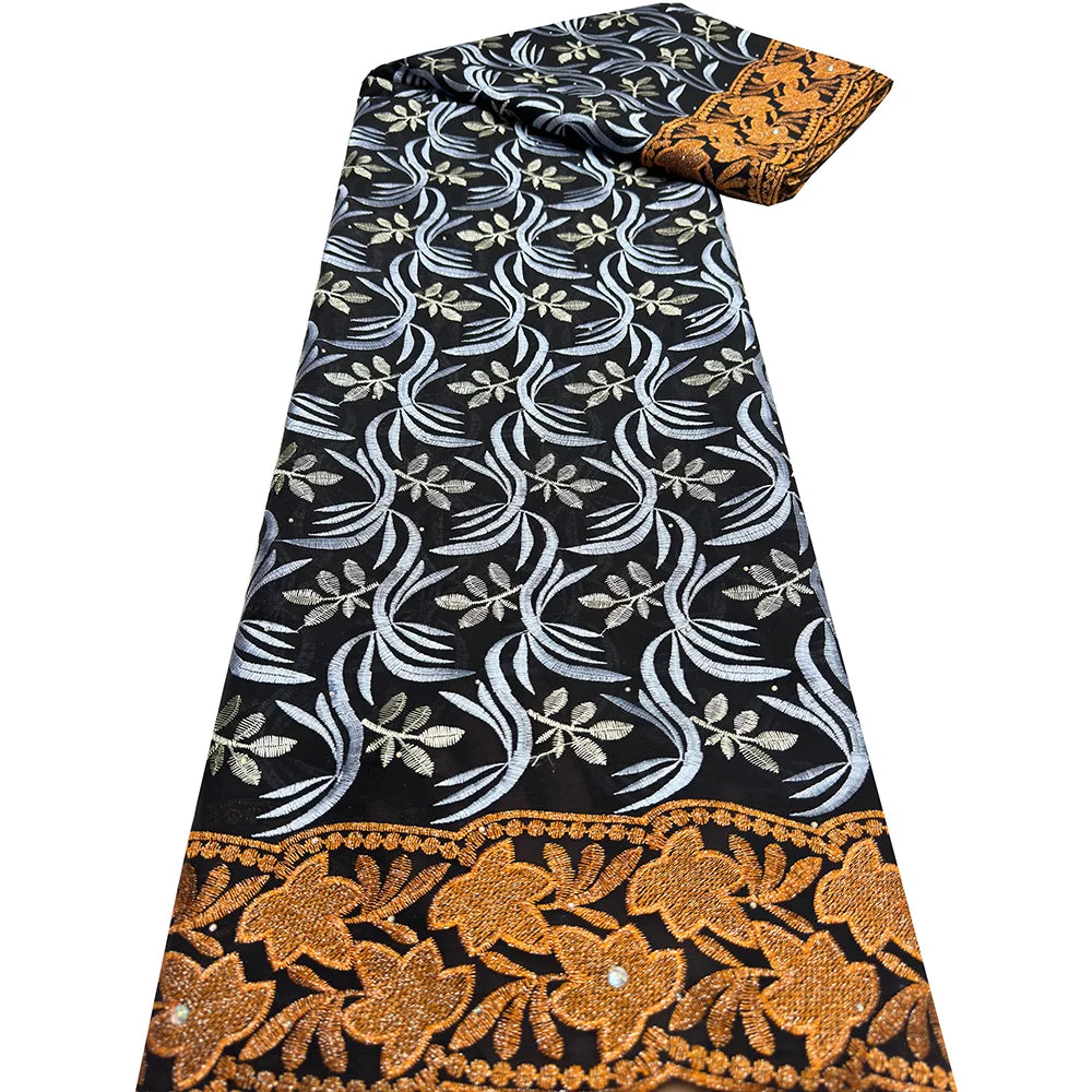 African Cotton Lace Fabric Swiss Voile Lace In Switzerland Hot Sale Nigerian Lace Fabric For Sewing Women Evening Party Dresses