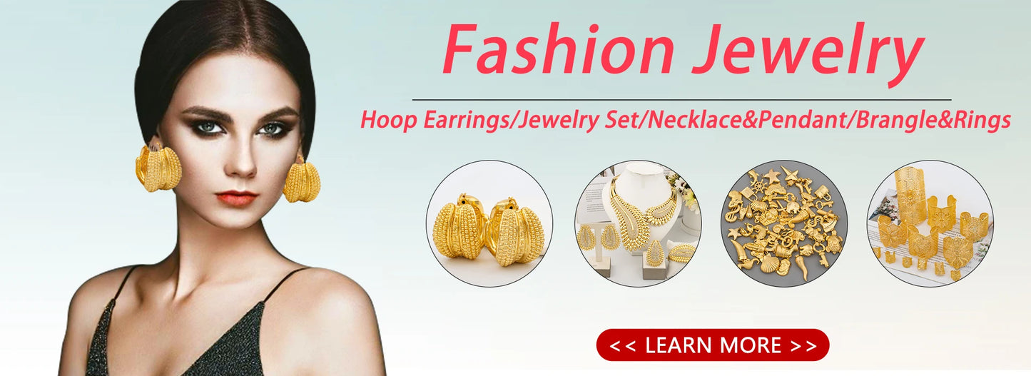 Fashion Women Necklace Bracelet Earrings Ring Dubai Jewelry Sets African Elegant Jewellery Set Bridal Wedding Party Gift