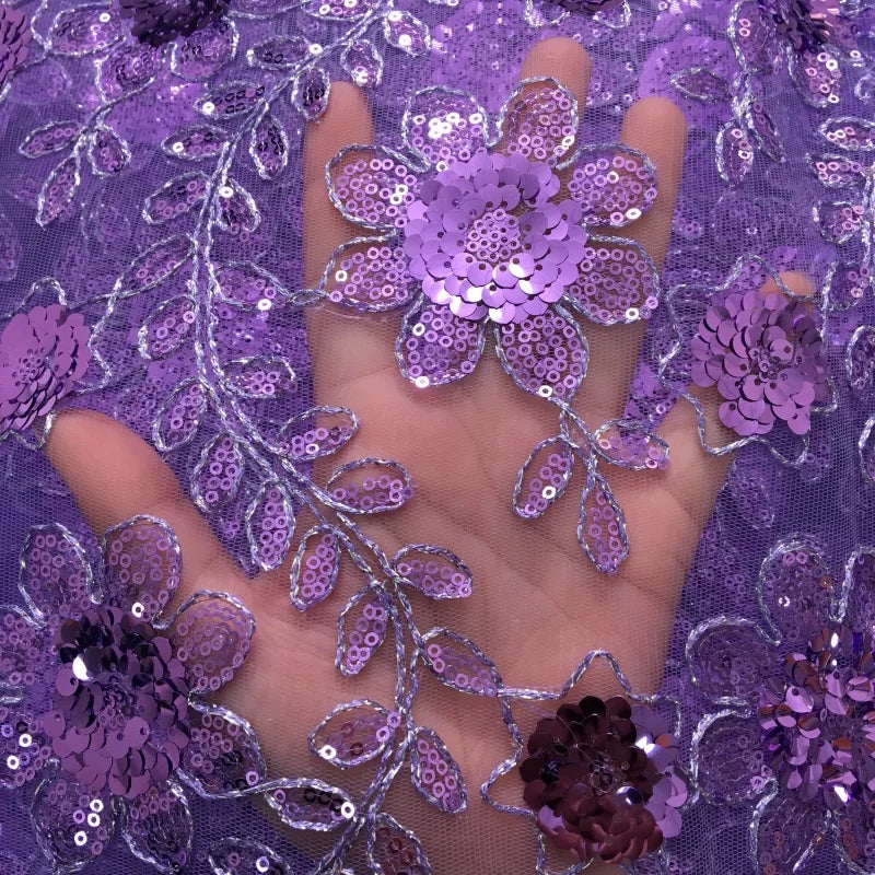 SJD LACE African Green Sequins Mesh Woman Lace Fabric High Quality 2025 Nigerian French Net Lace for Sewing Wedding Dresses 3735